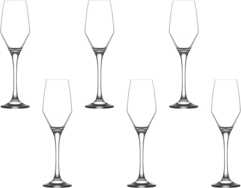 6 részes magas üveg pohár szett 230 ml
