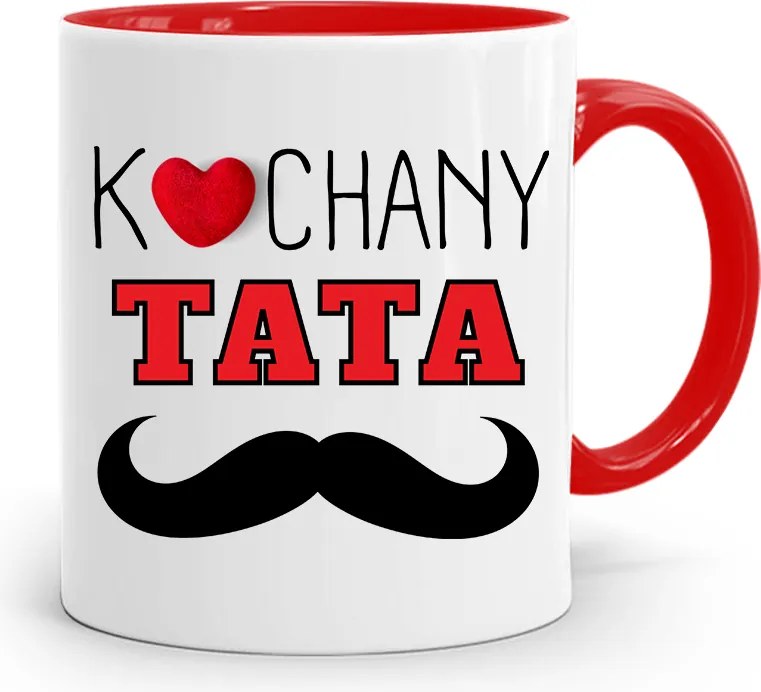 Piros Bögre Apának Szeretett Apa Ajándék fényképes nyomtatással