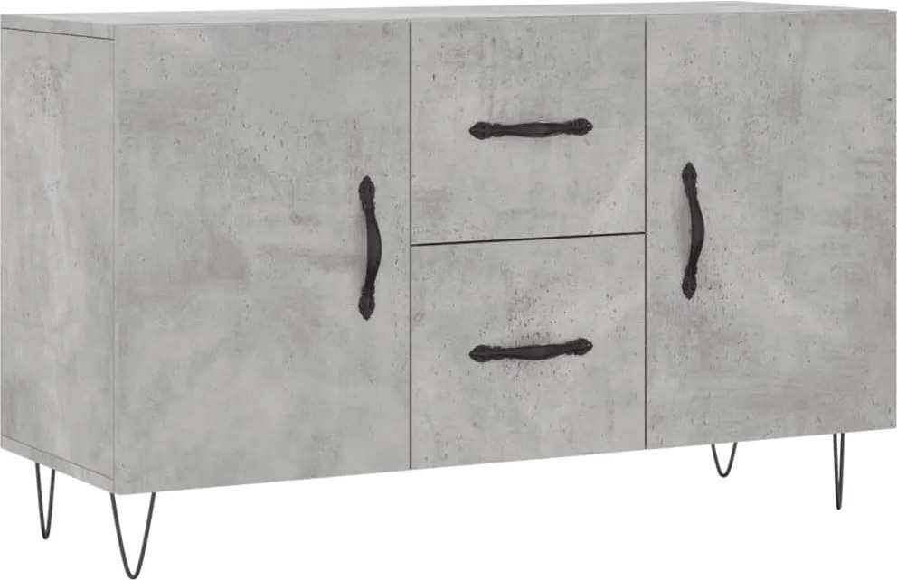 vidaXL betonszürke szerelt fa tálalószekrény 100 x 36 x 60 cm