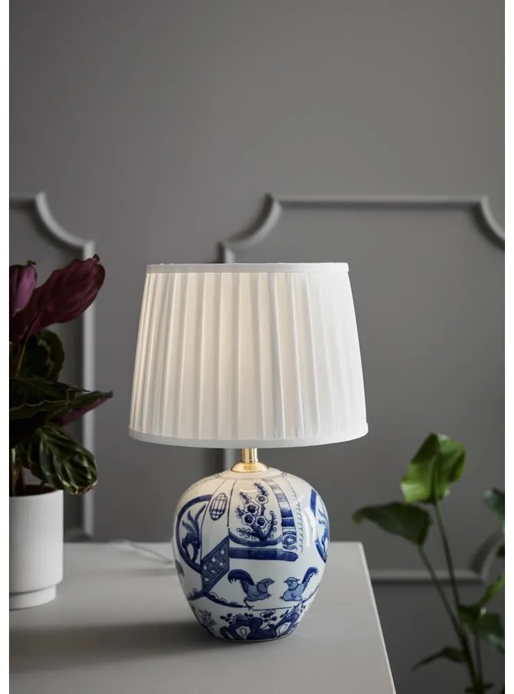 Goteborg kék-fehér asztali lámpa, magasság 48 cm - Markslöjd
