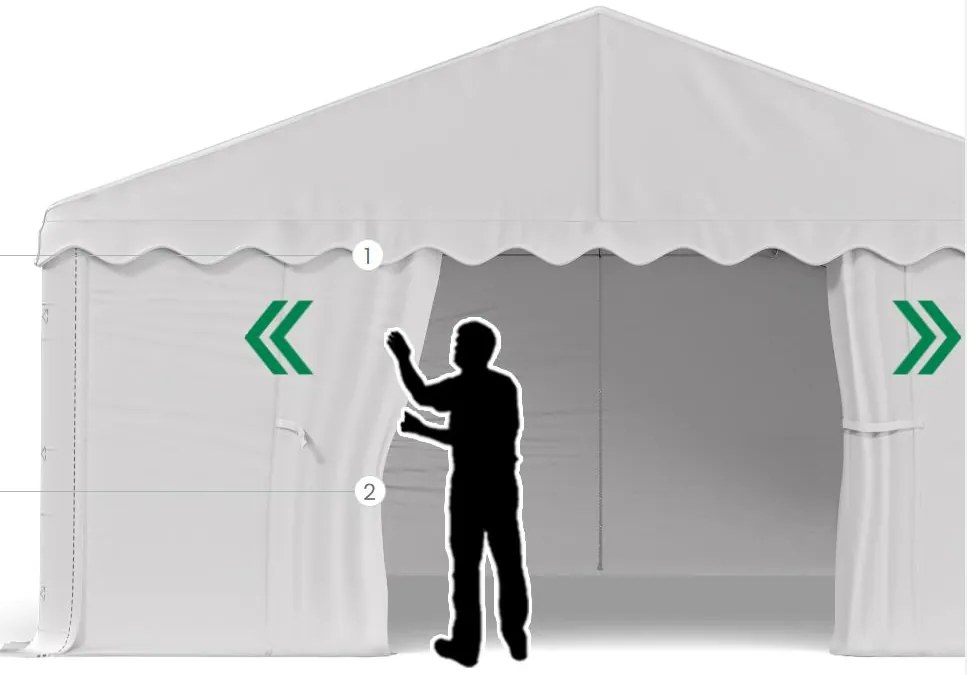 Party sátor 3x3 2m Comfort PVC 240g szúnyoghálóval Summer