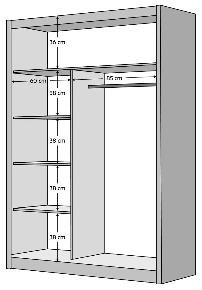 Ruhásszekrény MADRAT (szonoma tölgy). 1091672