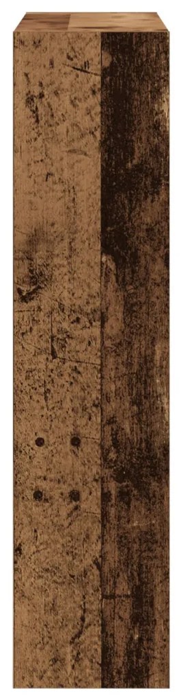 vidaXL Cipőtartó Flip Fiókkal Régi Fa 80x21x87,5 cm