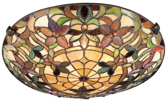 Elstead QZ-KAMI-F - Tiffany KAMI mennyezeti lámpa 2xE27/60W/230V