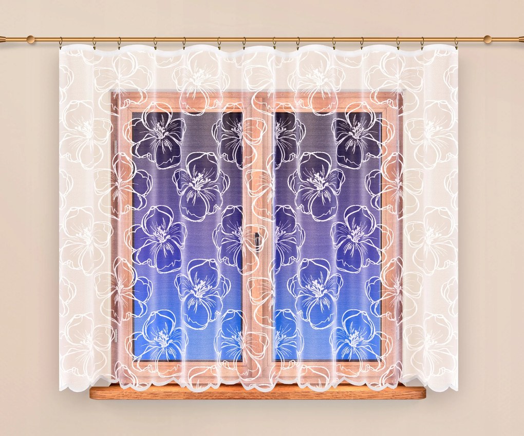 Mg Függöny jacquard 14613 420X250 kész, K szalaggal