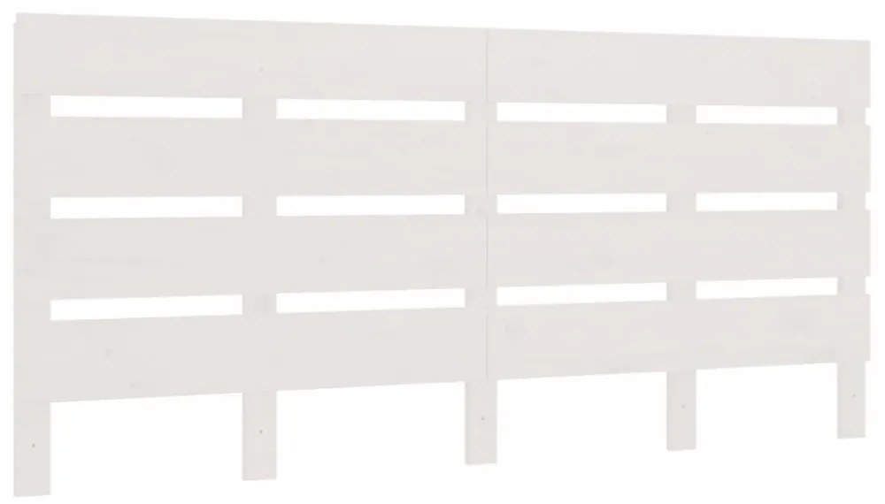 fehér tömör fenyőfa fejtámla 140 x 3 x 80 cm