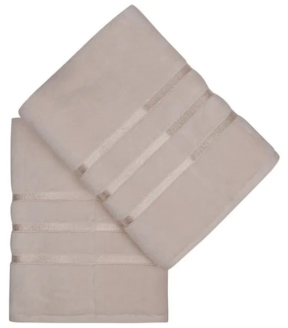 Világossárga frottír pamut fürdőlepedő szett 2 db-os 70x140 cm Dolce – Foutastic