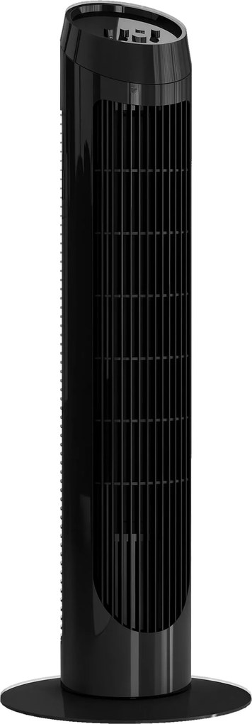 HOMCOM 45W-os Csendes Tornádó Ventilátor 3 Sebességgel és 70°-os Mechanikus Szellőztetéssel Nappaliba, Hálószobába, Irodába Ø27x75 cm Fekete | Aosom