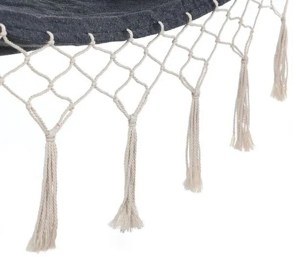 Deuba Hintaágy bojtokkal 320x150 cm - szürke