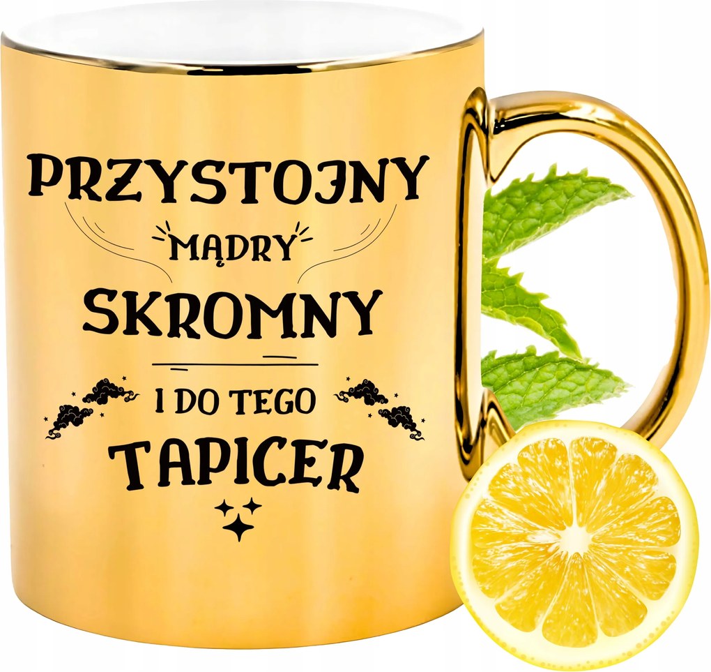 Prémium Arany Fényes Bögre Kárpitos Ajándék Nyomtatott Fotó