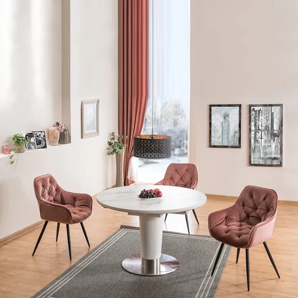 Cherry Velvet étkezőszék antik rózsaszín