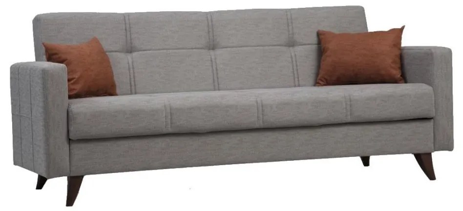 Háromszemélyes kihúzható kanapé KORFU világosszürke