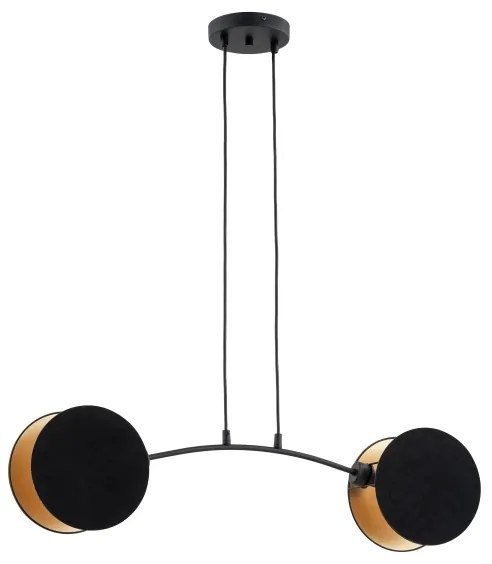 Csillár zsinóron MOTIF 2xE27/15W/230V fekete