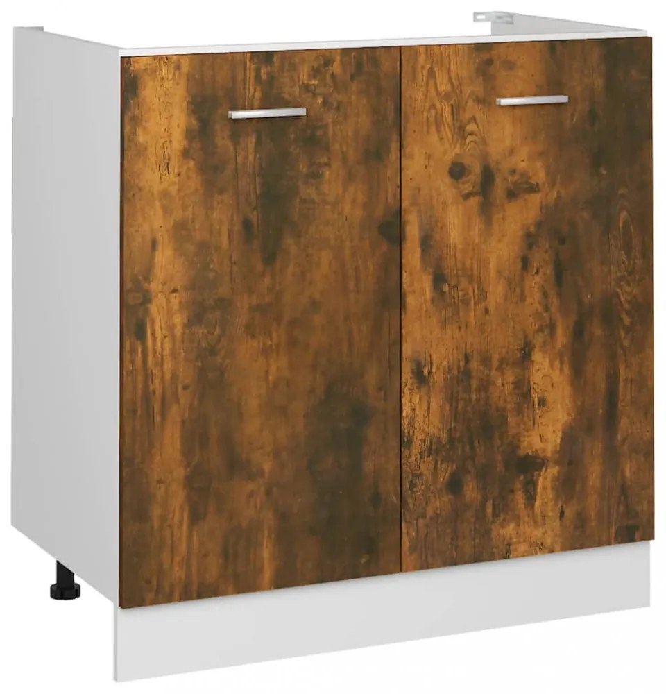 “Lyon” füstös tölgyszínű szerelt fa alsó mosogatószekrény