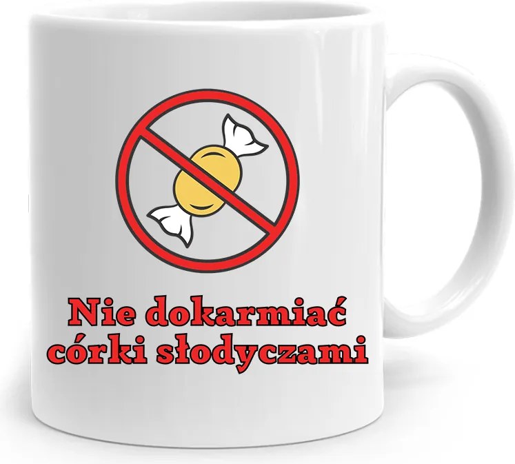 Ajándék Bögre A Lánynak Ne Adjon Édességet fényképes nyomtatással