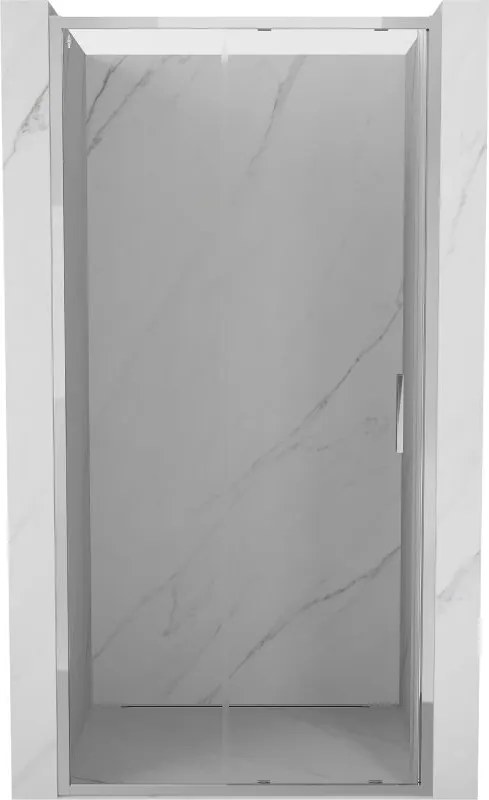 Mexen Exo toló fürdőszobai ajtó 125 cm, átlátszó, króm - 8151-125-000-01-00