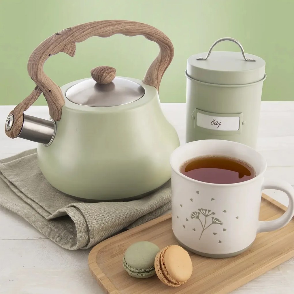 Orion Greenish sípcsővel ellátott teáskanna, 3 l
