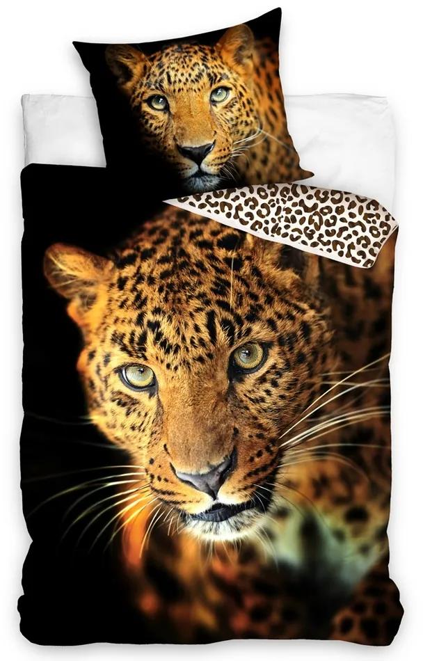 Leopard pamut ágynemű, 140 x 200 cm, 70 x 90 cm