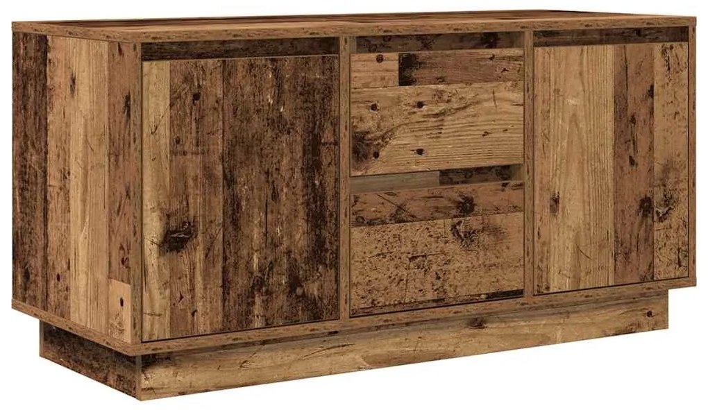 antik fa színű TV-szekrény LED-lámpákkal 100x41x50 cm