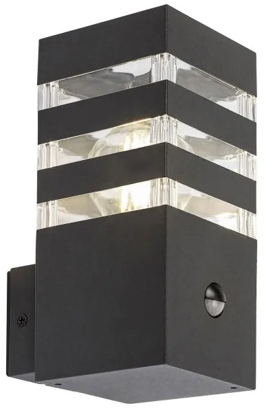 Rabalux 77025- Kültéri fali lámpa érzékelővel ANKARA 1xE27/12W/230V IP44