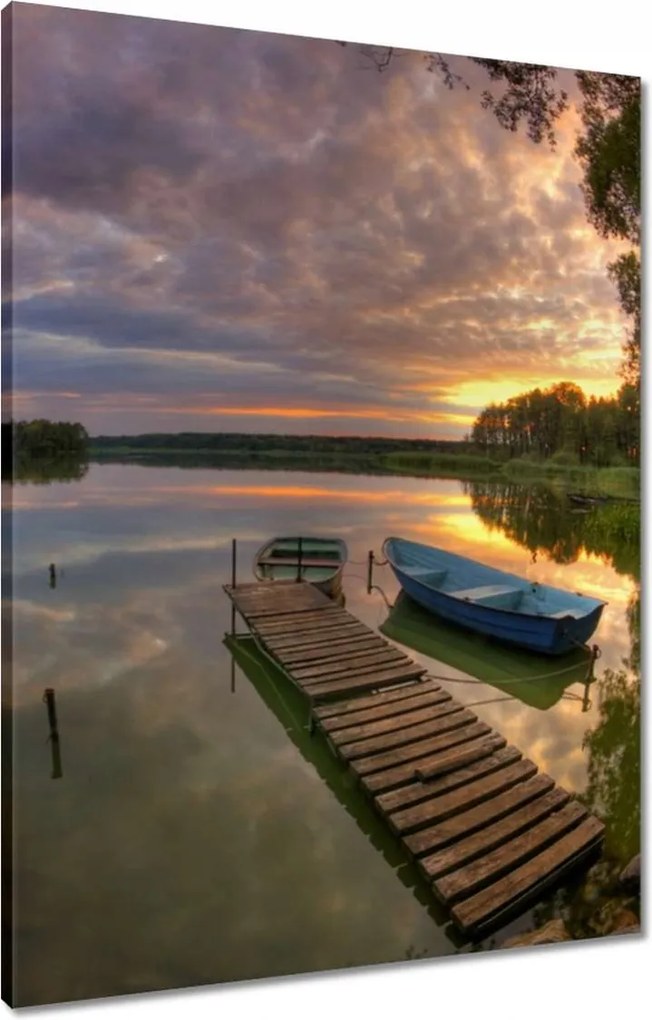 Vászonkép 60x80 Naplemente Wolsztyn