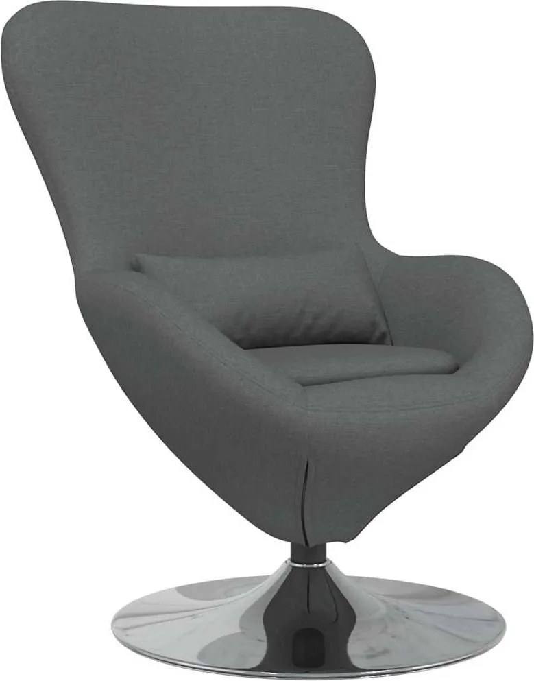 vidaXL Tojásfotel Sötétszürke 63 x 73 x 90 cm szövet