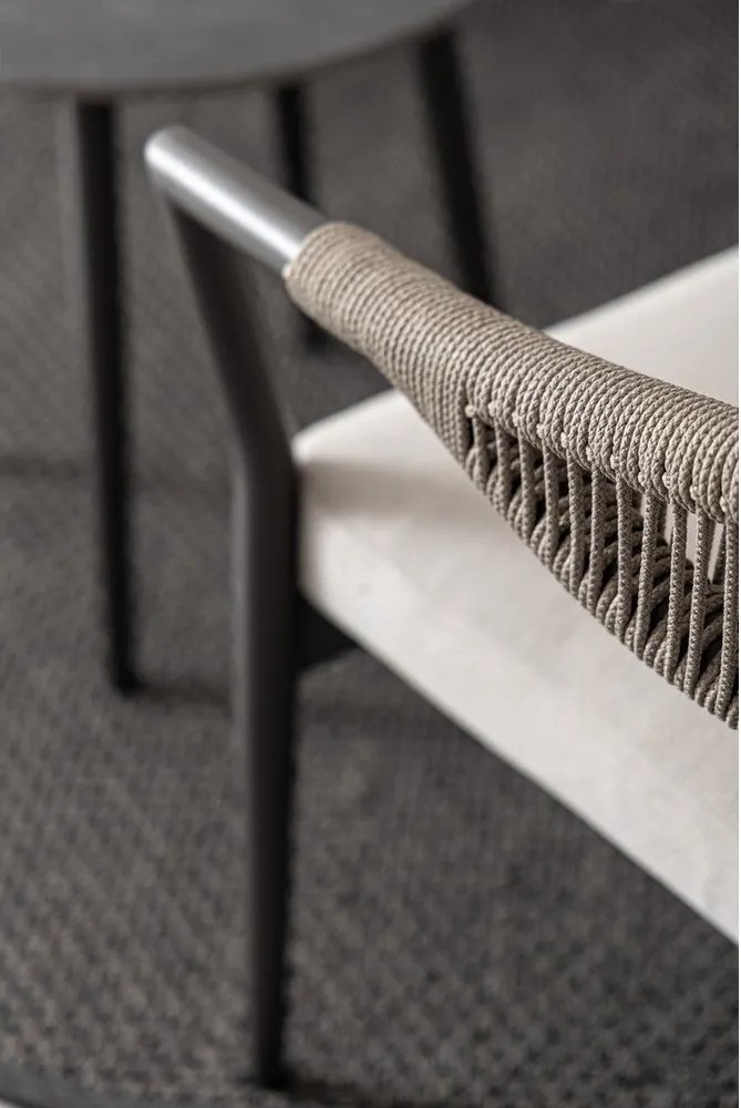 Khaki-szürkésbarna alumínium kétszemélyes kerti lounge szett Millor – Bizzotto