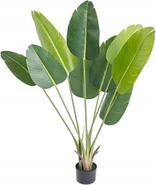 Mesterséges Pálma Banánvirág Egzotikus Cserépben Realisztikus 150cm