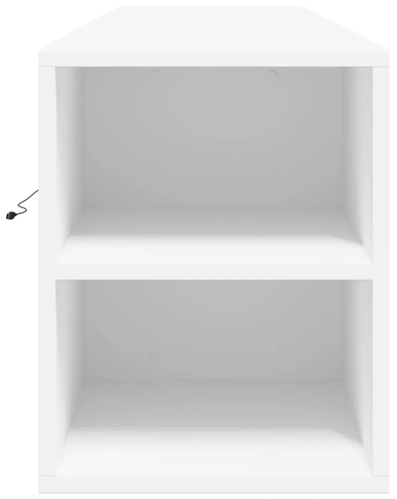 fehér falra szerelhető TV-szekrény LED-del 180 x 31 x 39,5 cm