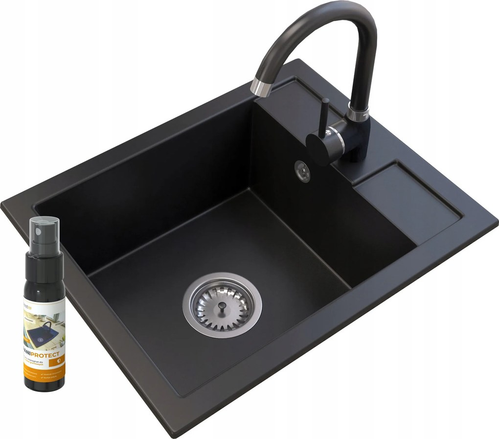 Granitan Gránit Mosogató 1 Rekeszes Csaptelep