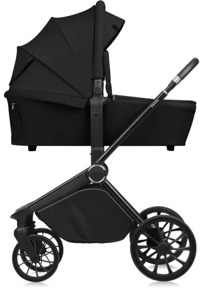 Lionelo - Kombinált 2 az 1-ben babakocsi MIKA PLUS Fekete ónix