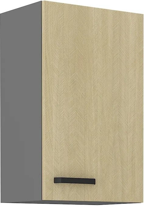 Felső konyheszekrény Scarmi 45 G 72 1F (Antracit + Herringbone scandi). 1049750