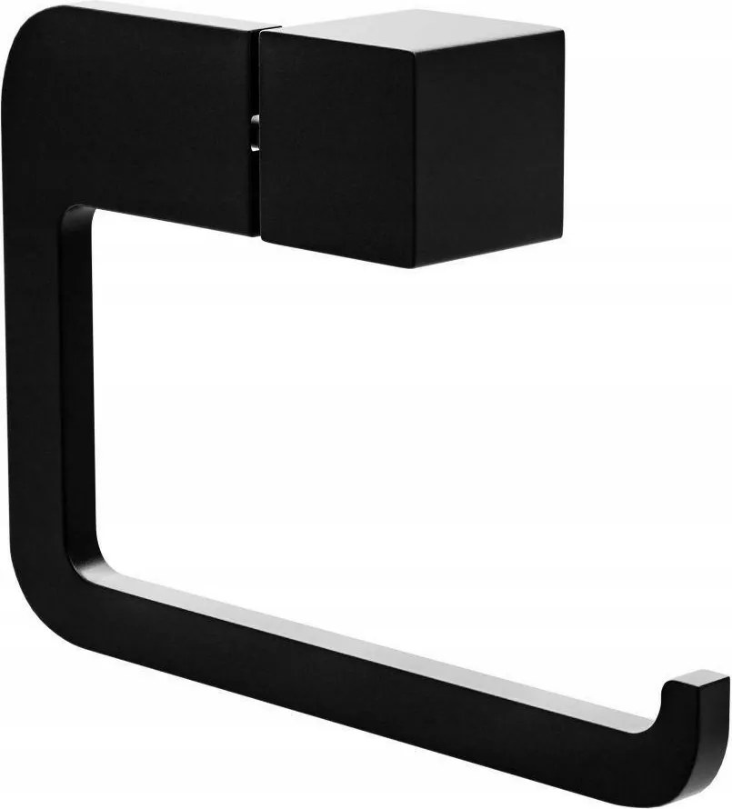 WC-papír tartó fekete csavarozható 133x95x30mm