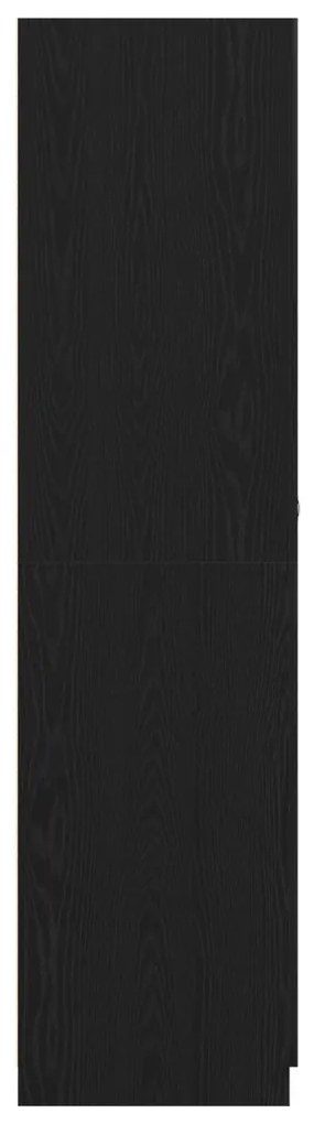 Fekete tölgy Ruhásszekrény 90x52x200 cm Összeszerelt Fa