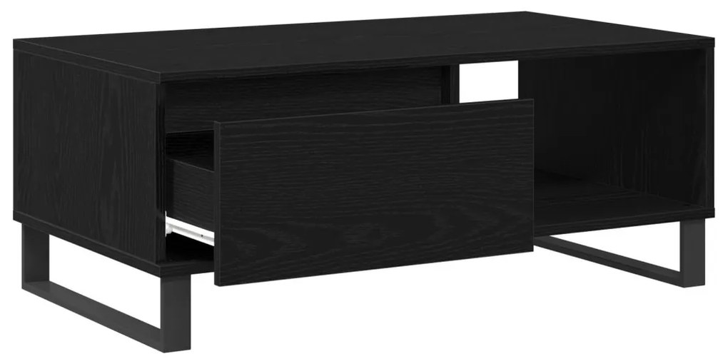 Fekete Tölgy Kávézó Asztal 90x50x36,5 cm Műszaki Fa