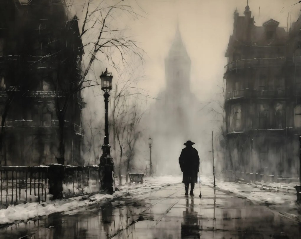 Poszter 76x60,5cm Köd London felett