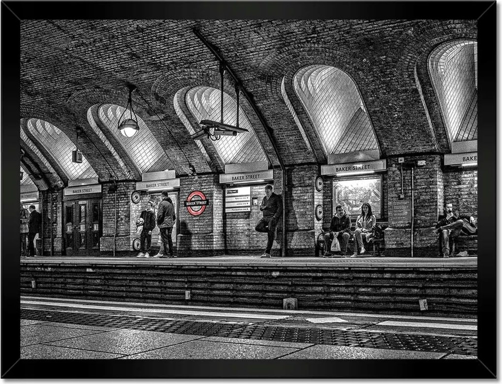 Poszterek keretben 40x30 Baker street London Metro