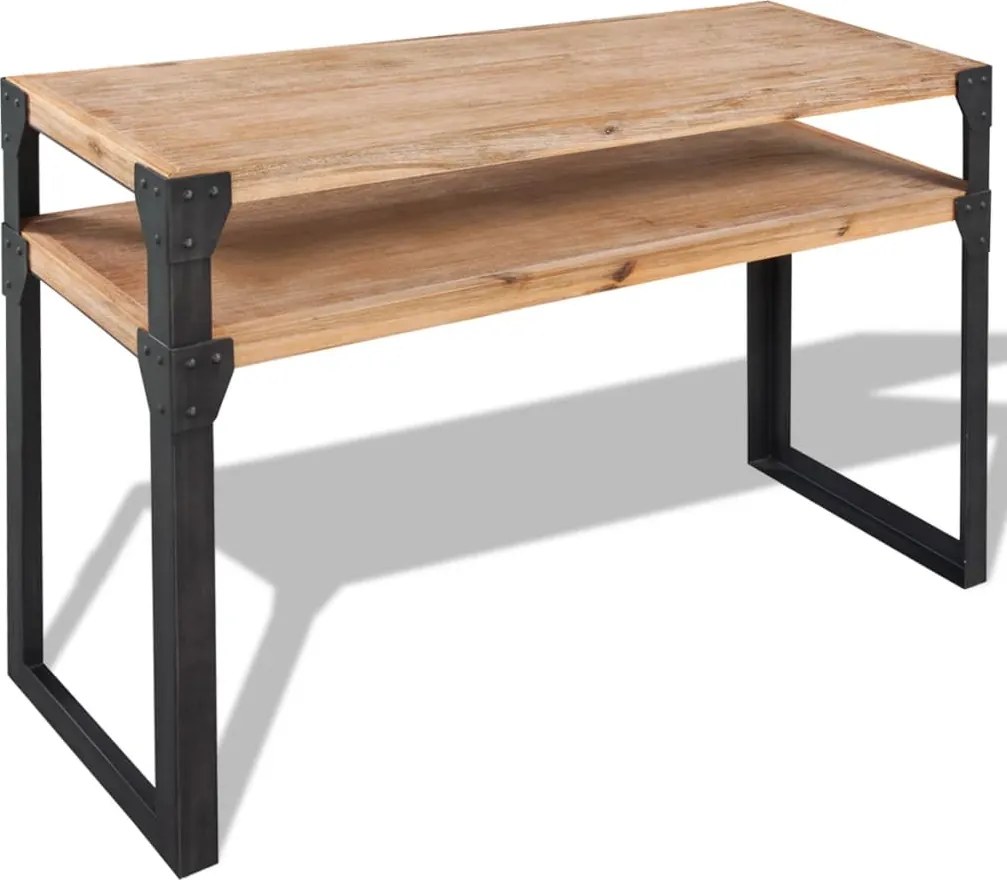 vidaXL Konzolasztal tömör akácfa 120x40x85 cm