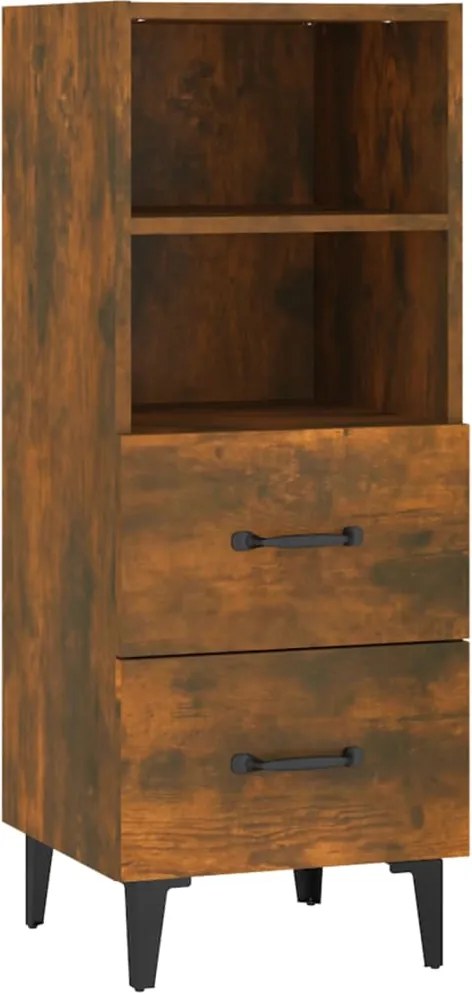 vidaXL füstös tölgy színű szerelt fa tálalószekrény 34,5 x 34 x 90 cm