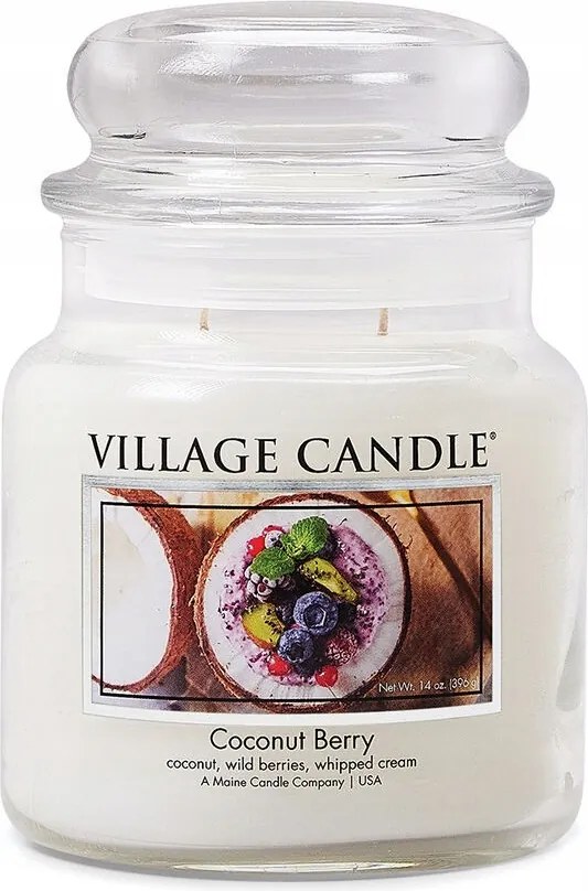Közepes méretű Coconut Berry gyertya Village Candle