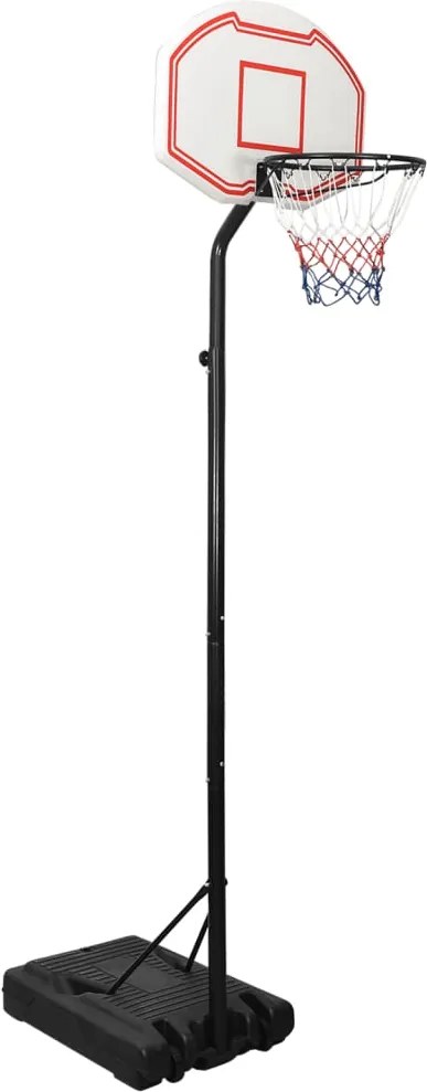 vidaXL fehér polietilén kosárlabda állvány 282-352 cm