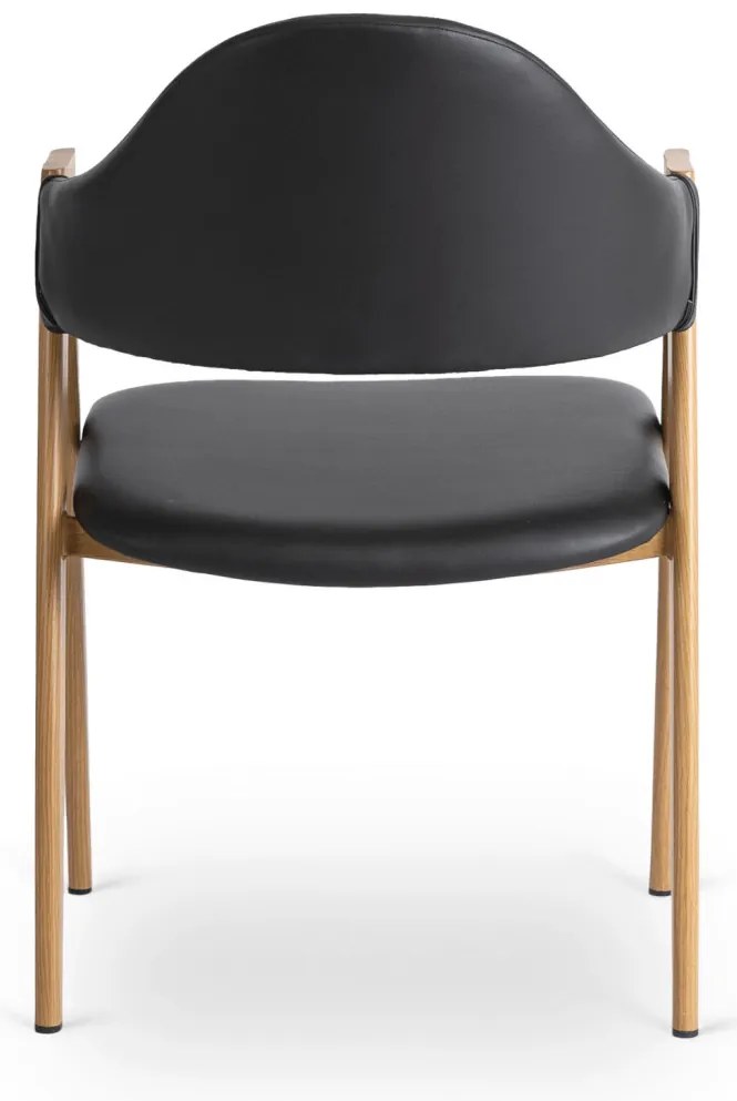 Fekete Eco-bőr Étkezőszék WILLY