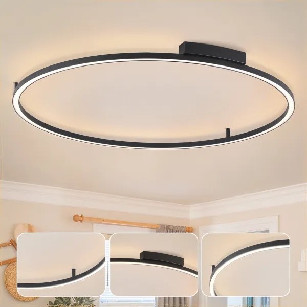Brilagi - PORTOFINO LED dimmelhető lámpatest, 85W/230V, átm. 120 cm, fekete + távirányító