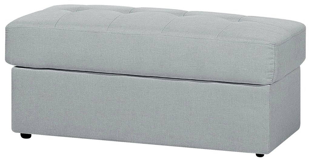 Világosszürke Dekoratív Ágyneműtartós Kanapéágy Ottománnal FALSTER Beliani