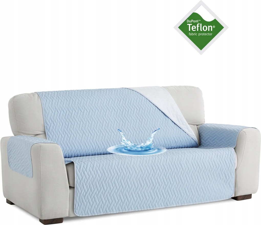 Vízálló ágytakaró háromszemélyes kanapéhoz teflon protektor kék 180