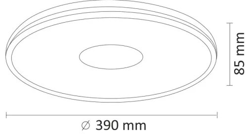 LED Dimmelhető mennyezeti lámpa LEON LED/24W/230V + távirányítás