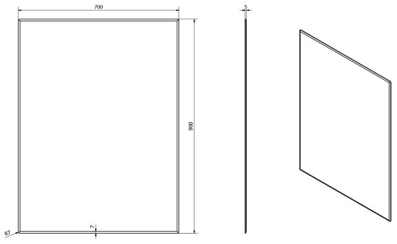 Sapho - ACCORD tükör 70x90 cm