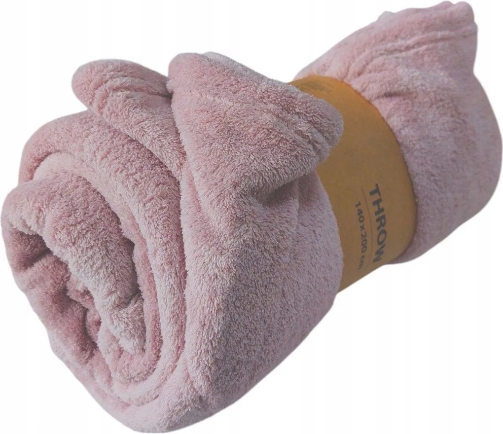 Takaró Ágytakaró Rózsaszín Polár Puha Ágytakaró Flanel Fotel 140x200cm