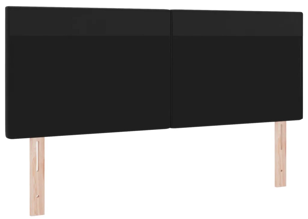Fejtámla Egyszerű Design Fekete 140 cm Műbőr