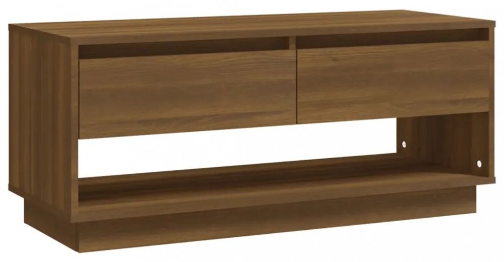 barna tölgy színű szerelt fa TV-szekrény 102x41x44 cm